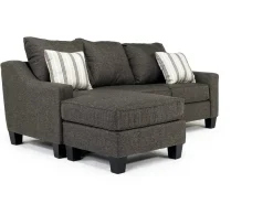 Mor Furniture Lucy Reversible Sofa Chaise In Splash Charcoal