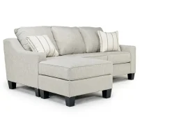 Mor Furniture Lucy Reversible Sofa Chaise In Splash Charcoal
