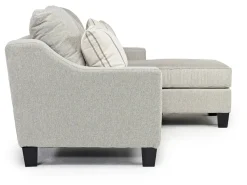 Mor Furniture Lucy Reversible Sofa Chaise In Splash Charcoal