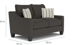 Mor Furniture Lucy Sofa & Loveseat In Splash Linen