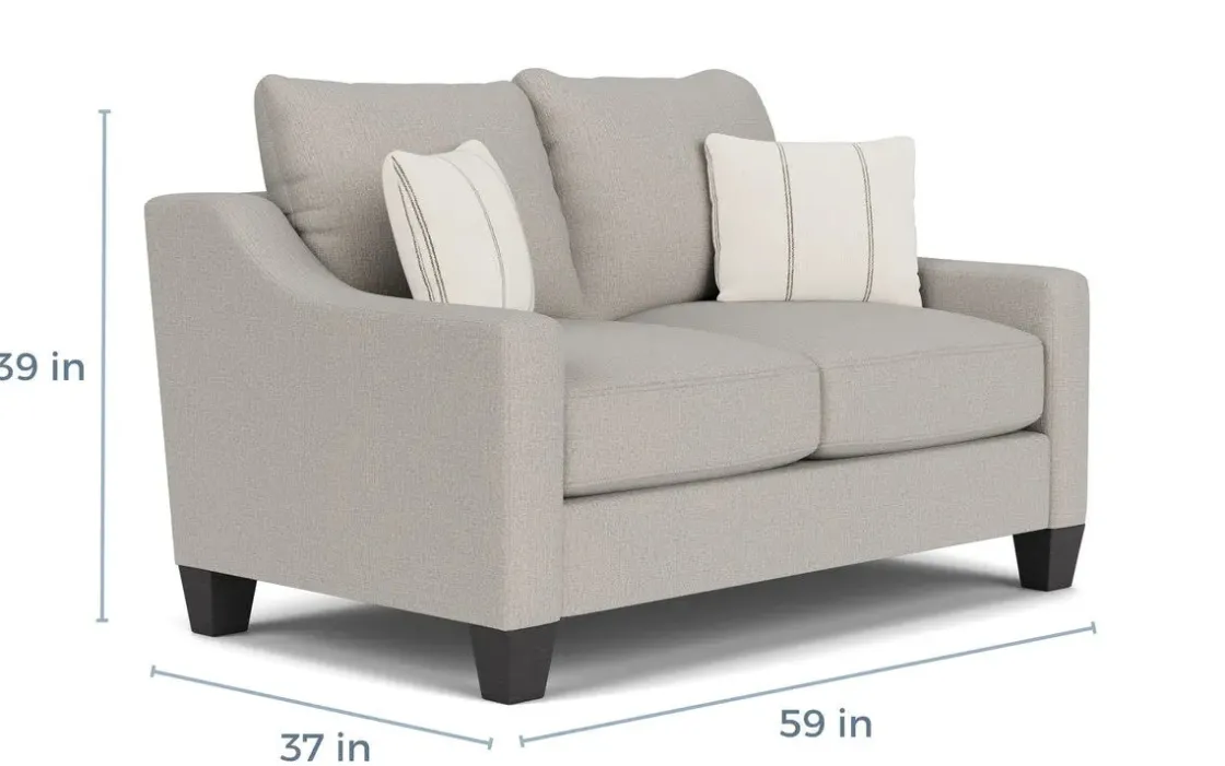 Mor Furniture Lucy Sofa & Loveseat In Splash Linen