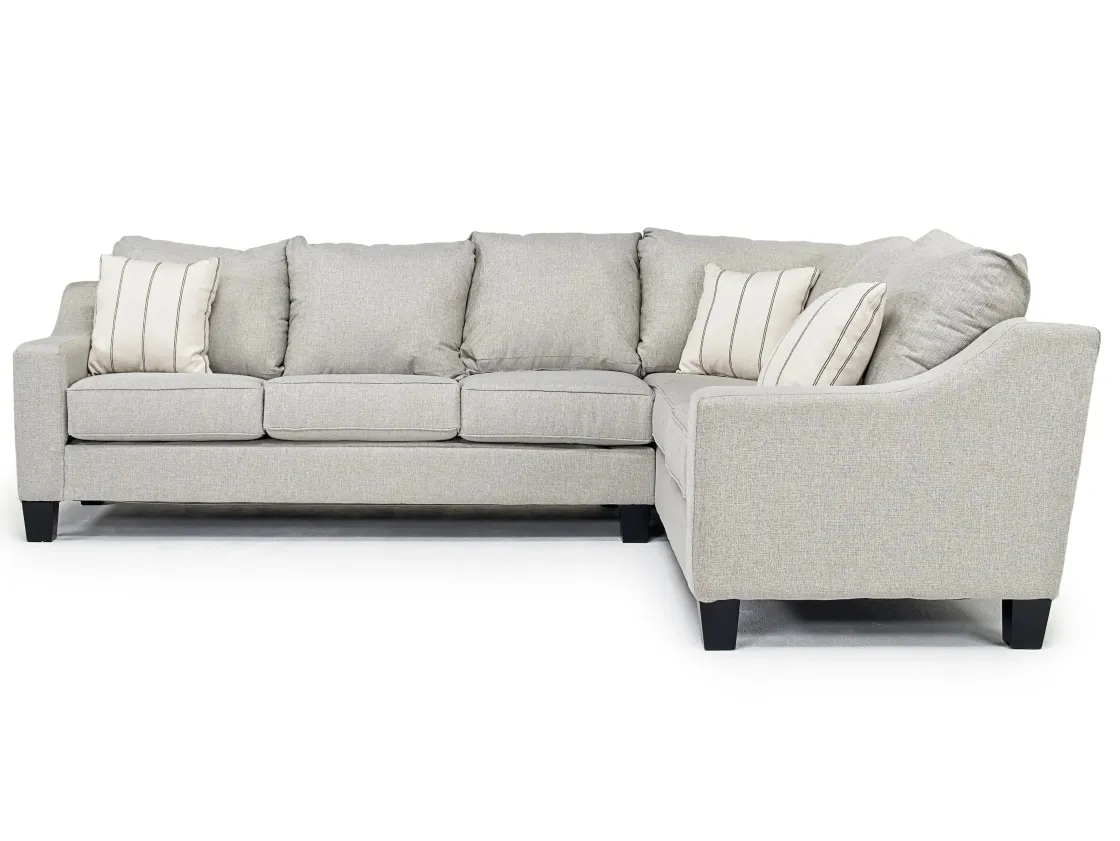 Mor Furniture Lucy Tux Queen Sleeper Sectional W/ Mattress In Splash Charcoal, Left Facing