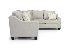 Mor Furniture Lucy Tux Queen Sleeper Sectional W/ Mattress In Splash Charcoal, Left Facing