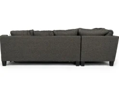 Mor Furniture Lucy Tux Queen Sleeper Sectional W/ Mattress In Splash Charcoal, Left Facing