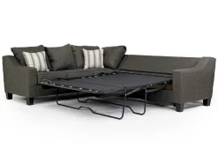 Mor Furniture Lucy Tux Queen Sleeper Sectional In Splash Linen, Right Facing