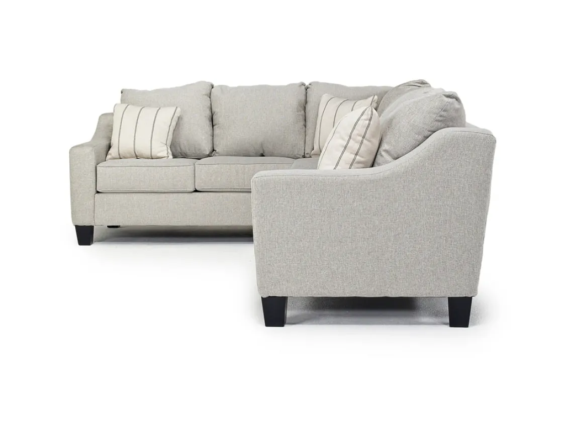 Mor Furniture Lucy Tux Queen Sleeper Sectional In Splash Linen, Right Facing