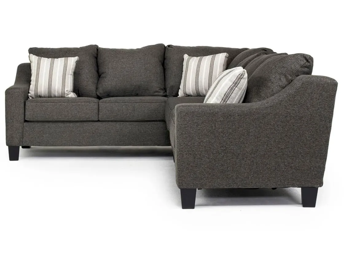 Mor Furniture Lucy Tux Queen Sleeper Sectional In Splash Linen, Right Facing