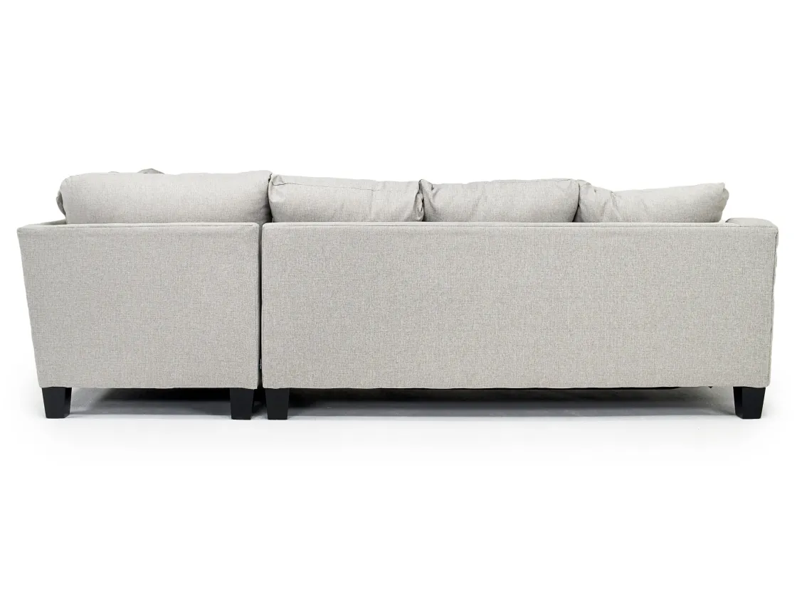 Mor Furniture Lucy Tux Queen Sleeper Sectional In Splash Linen, Right Facing