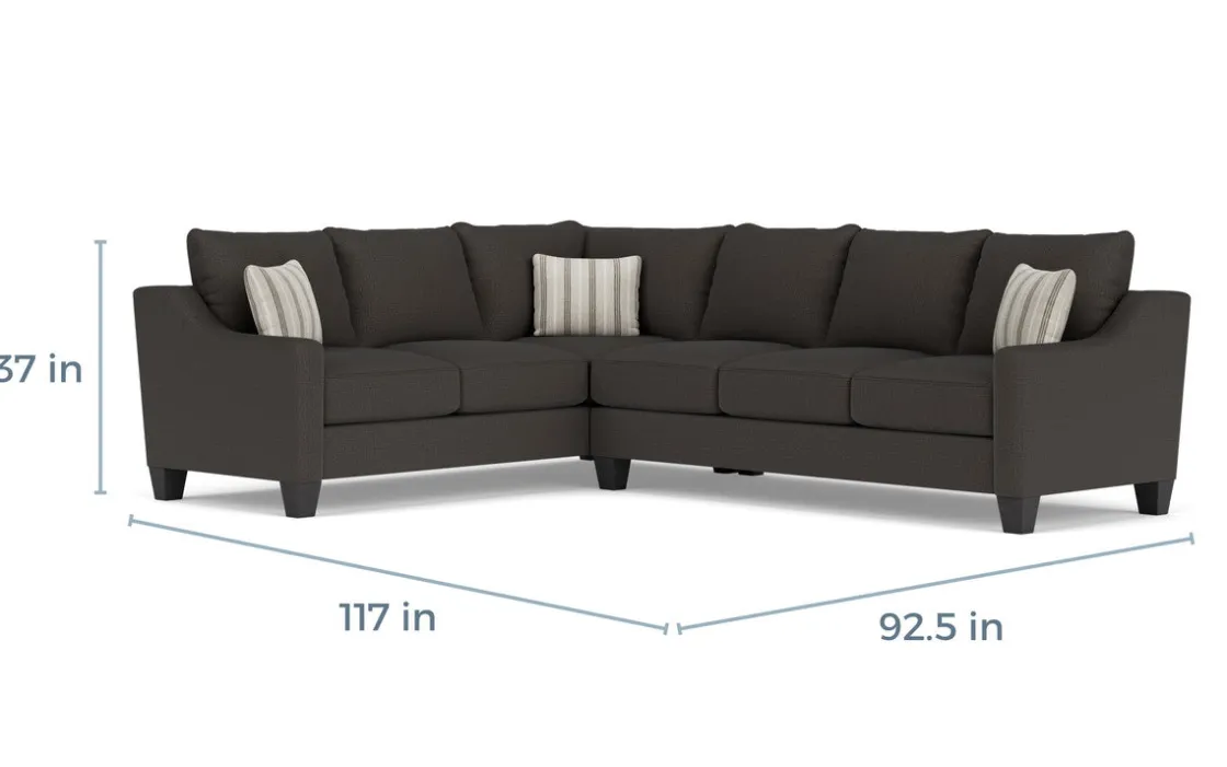 Mor Furniture Lucy Tux Queen Sleeper Sectional In Splash Linen, Right Facing