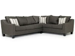 Mor Furniture Lucy Tux Queen Sleeper Sectional In Splash Linen, Right Facing