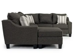 Mor Furniture Lucy Tux Sofa Chaise Sectional In Splash Linen, Right Facing