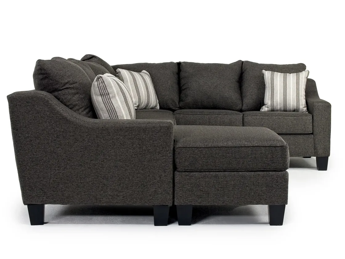 Mor Furniture Lucy Tux Sofa Chaise Sectional In Splash Linen, Right Facing