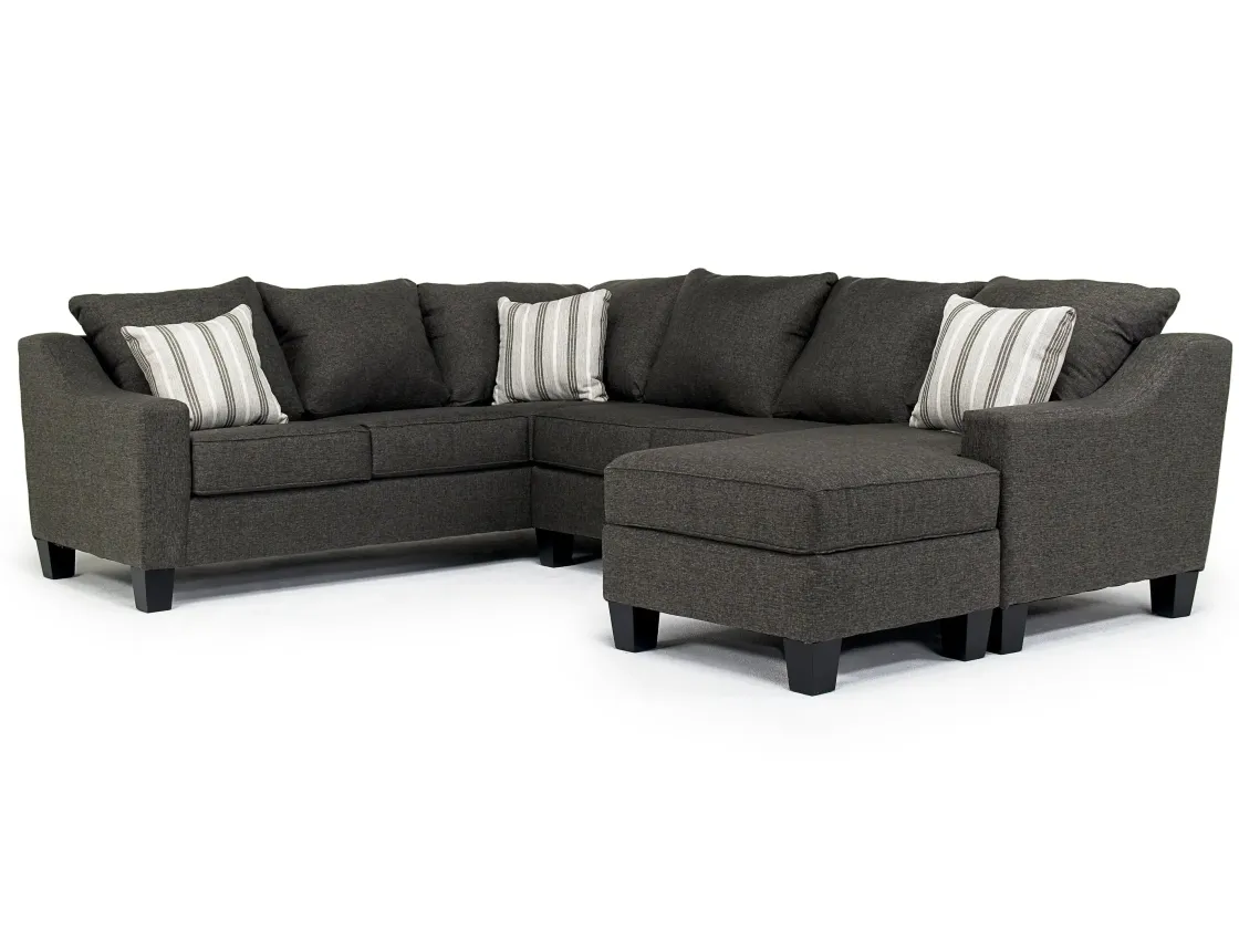 Mor Furniture Lucy Tux Sofa Chaise Sectional In Splash Linen, Right Facing