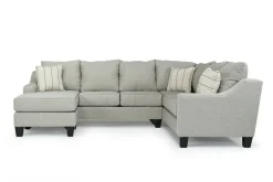 Mor Furniture Lucy Tux Sofa Chaise Sectional In Splash Linen, Right Facing