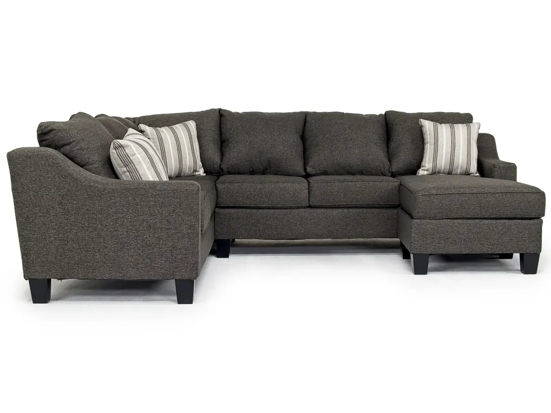 Mor Furniture Lucy Tux Sofa Chaise Sectional In Splash Linen, Right Facing