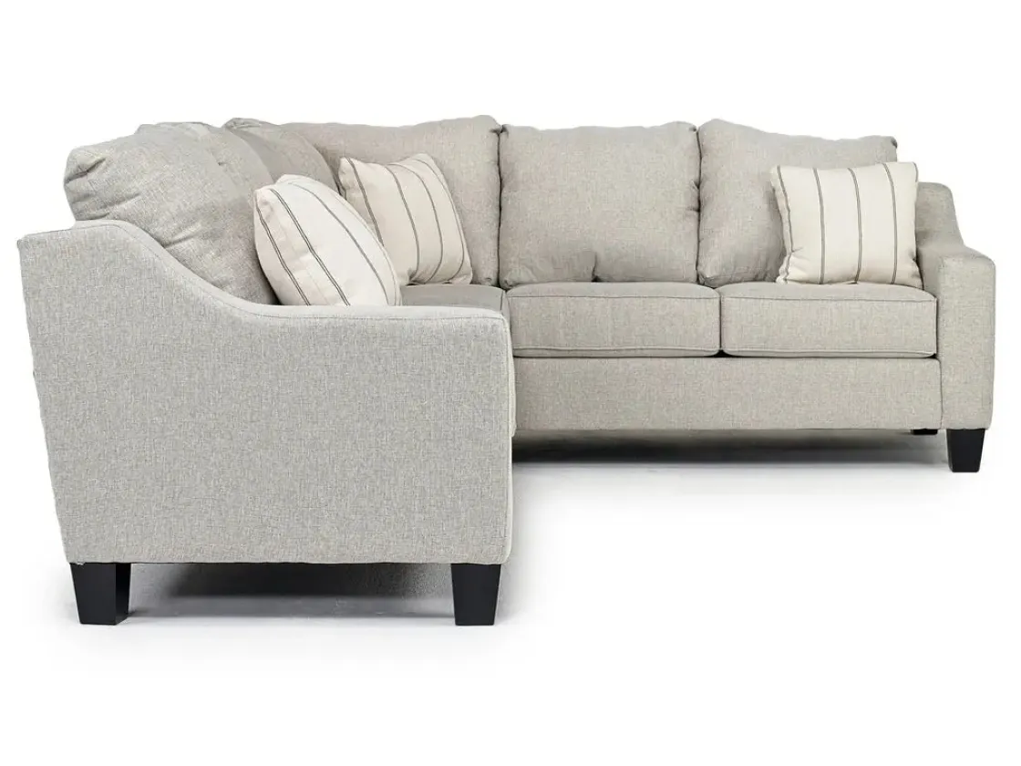 Mor Furniture Lucy Tux Sofa Sectional In Splash Charcoal, Right Facing