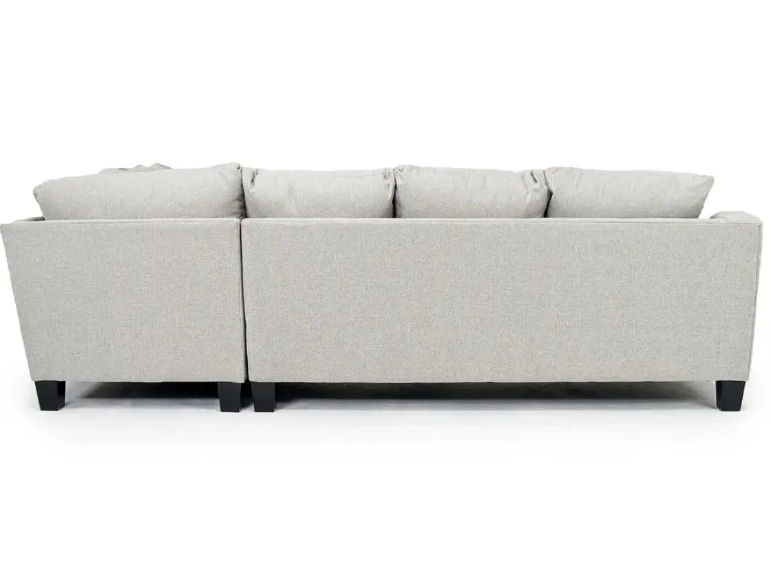 Mor Furniture Lucy Tux Sofa Sectional In Splash Charcoal, Right Facing