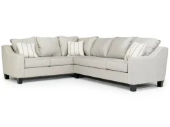 Mor Furniture Lucy Tux Sofa Sectional In Splash Charcoal, Right Facing
