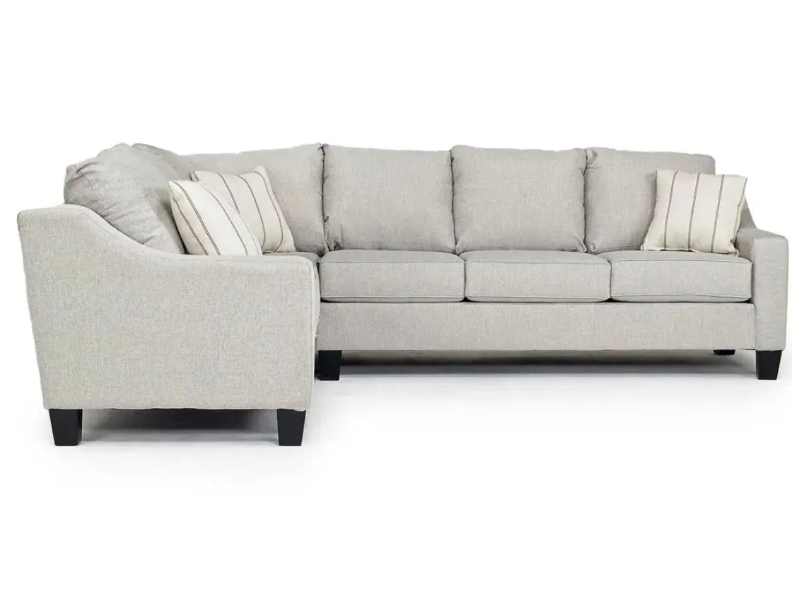 Mor Furniture Lucy Tux Sofa Sectional In Splash Charcoal, Right Facing
