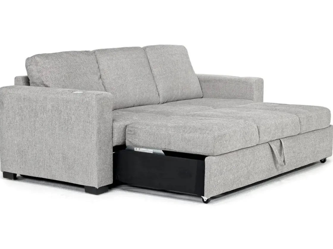 Mor Furniture Luigi Queen Sleeper Sofa In Gray