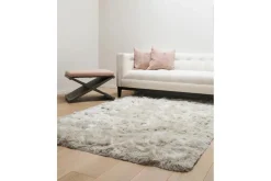 Mor Furniture Luxe Shag Cloud Rug In Ivory, 5’ X 8’
