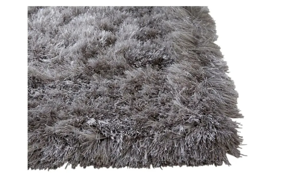 Mor Furniture Luxe Shag Plush Rug In Gray, 5’ X 8’