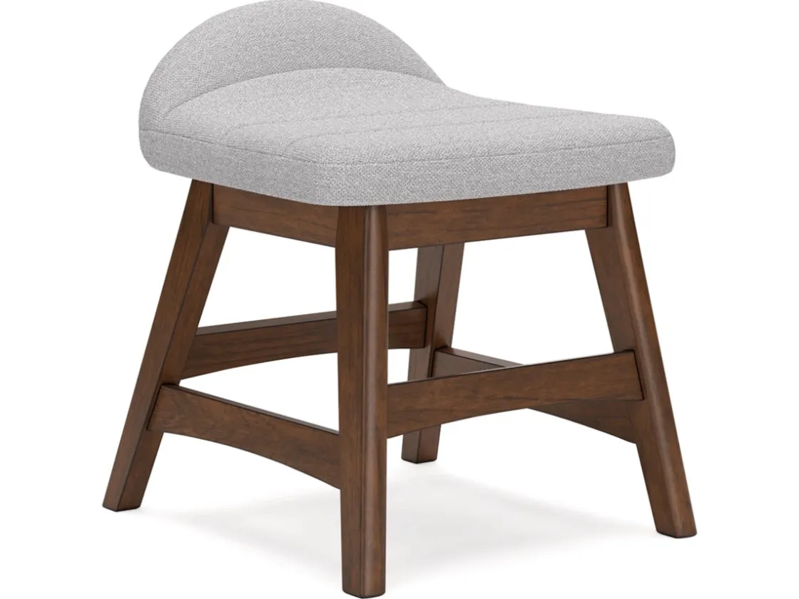 Mor Furniture Lyncott Desk Chair In Brown/Light Gray