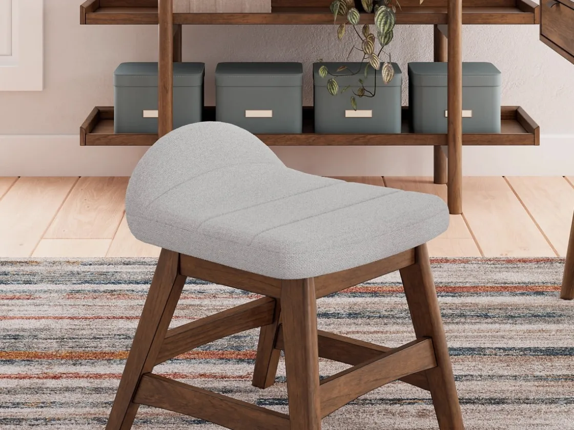 Mor Furniture Lyncott Desk Chair In Brown/Light Gray
