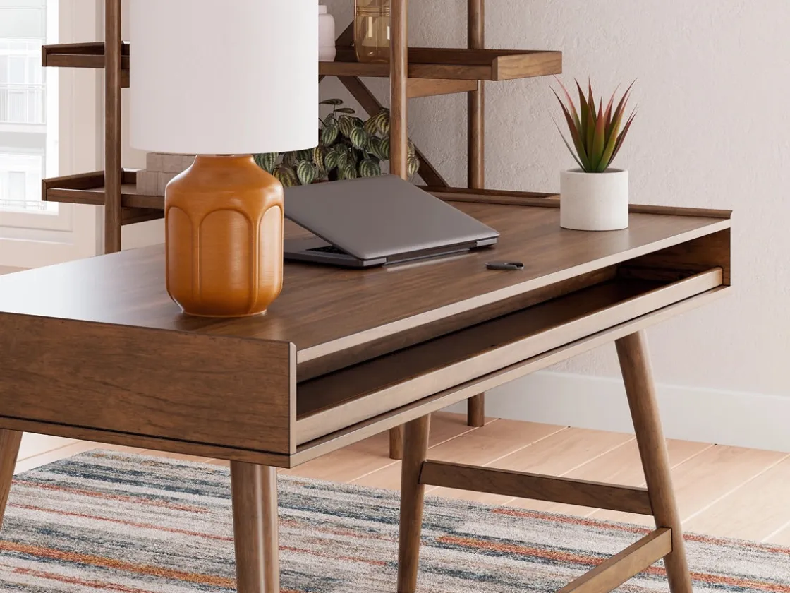 Mor Furniture Lyncott Office Desk In Brown