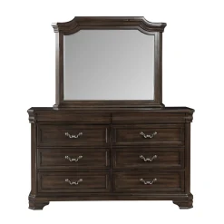 Mor Furniture Lyndhurst Sleigh Bed W/ Storage, Dresser, Mirror & Nightstand In Vintage White, Queen