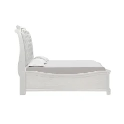 Mor Furniture Lyndhurst Sleigh Bed W/ Storage In Vintage White, Queen