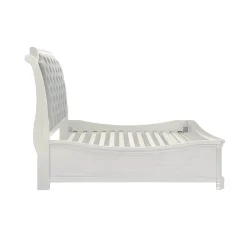 Mor Furniture Lyndhurst Sleigh Bed W/ Storage In Vintage White, Queen