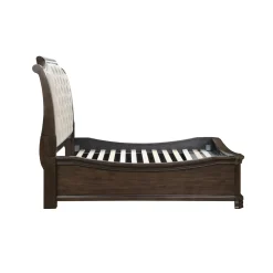 Mor Furniture Lyndhurst Sleigh Bed W/ Storage In Vintage White, Queen