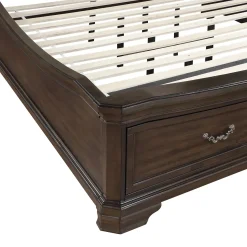 Mor Furniture Lyndhurst Sleigh Bed W/ Storage In Vintage White, Queen