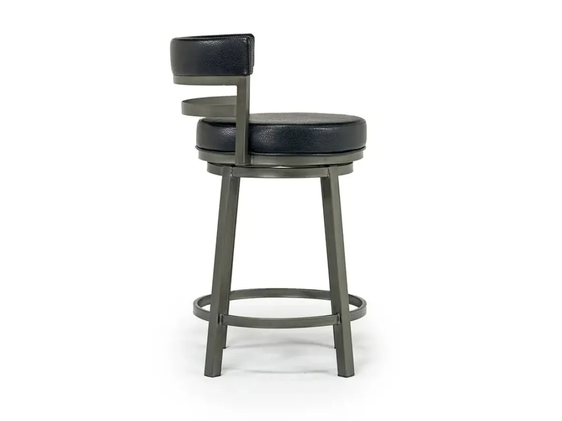 Mor Furniture Madrid Counter Height Stool In Auburn & Brown, Swivel
