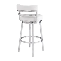 Mor Furniture Madrid Counter Height Stool In Auburn & Brown, Swivel