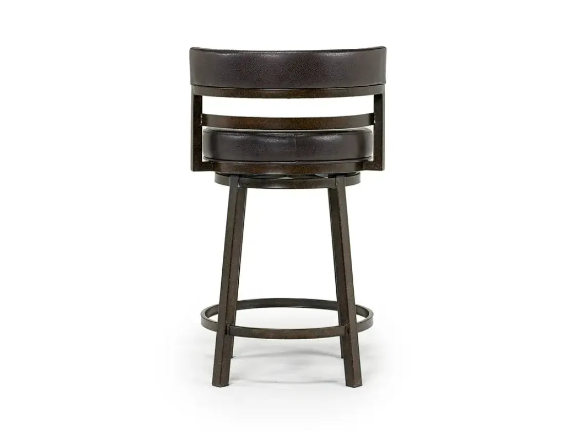 Mor Furniture Madrid Counter Height Stool In Auburn & Brown, Swivel