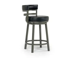 Mor Furniture Madrid Counter Height Stool In Auburn & Brown, Swivel