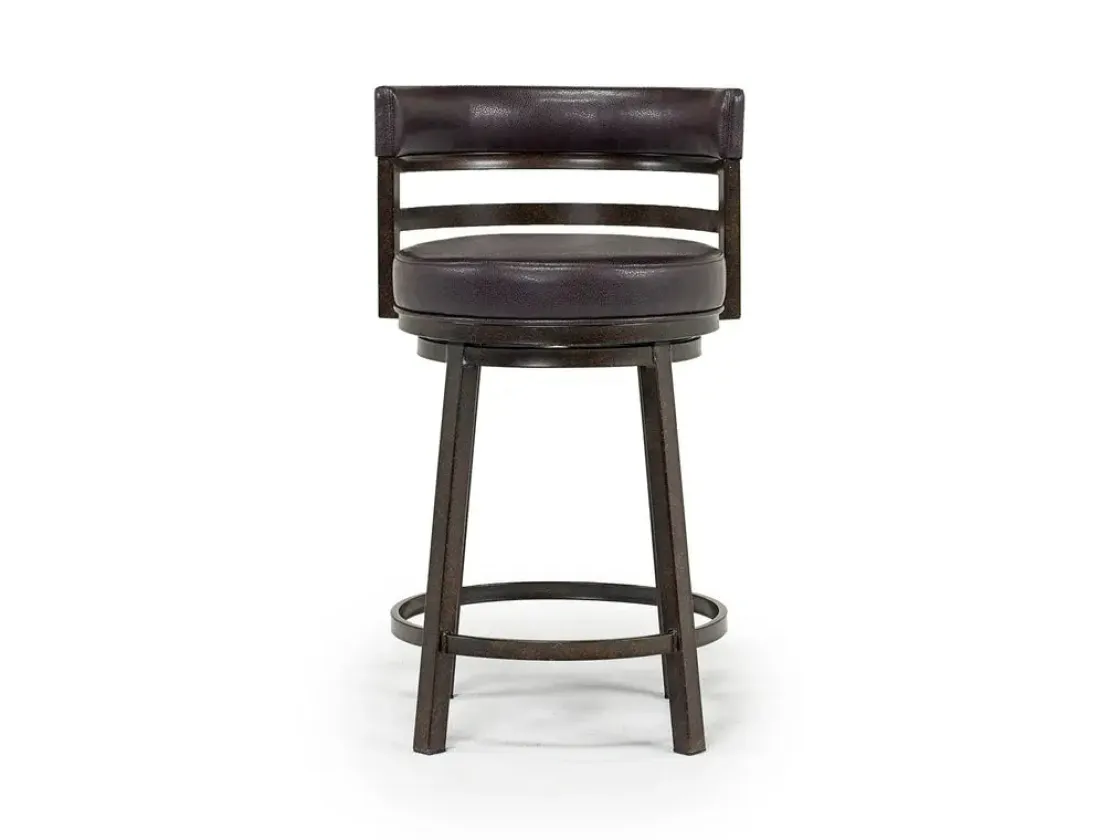 Mor Furniture Madrid Counter Height Stool In Auburn & Brown, Swivel