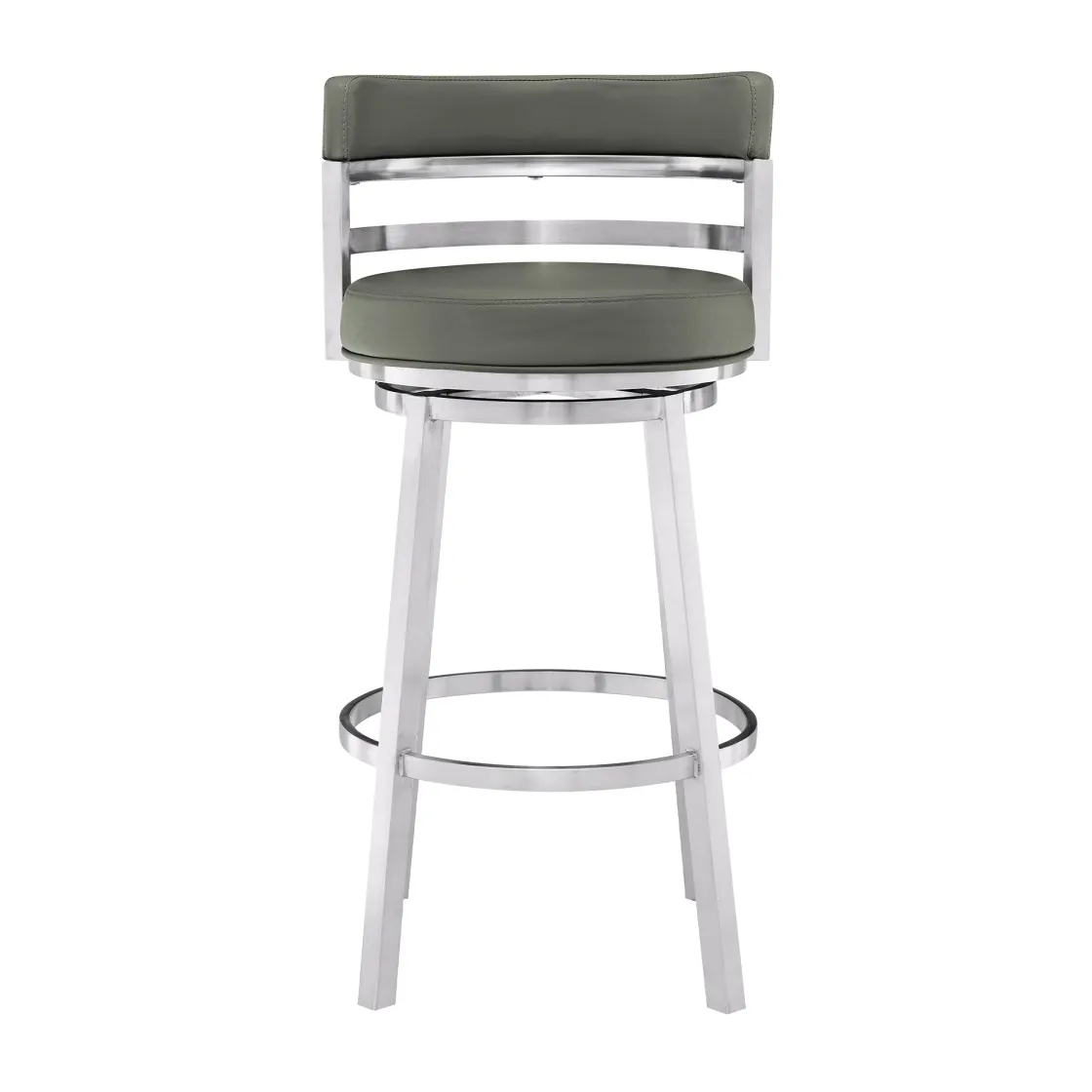 Mor Furniture Madrid Counter Height Stool In Auburn & Brown, Swivel