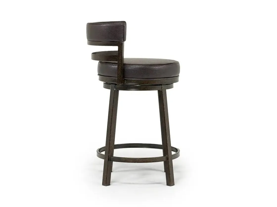 Mor Furniture Madrid Counter Height Stool In Auburn & Brown, Swivel