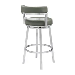 Mor Furniture Madrid Counter Height Stool In Auburn & Brown, Swivel
