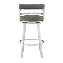 Mor Furniture Madrid Swivel Barstool In Gray