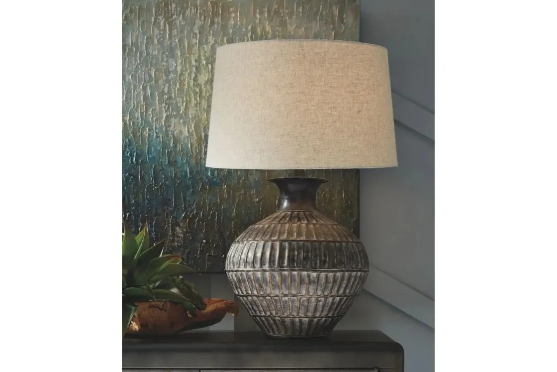 Mor Furniture Magan Table Lamp In Antique Bronze Finish