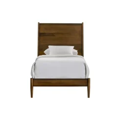Mor Furniture Malibu Panel Bed, Dresser, Mirror & Nightstand In Walnut, Twin