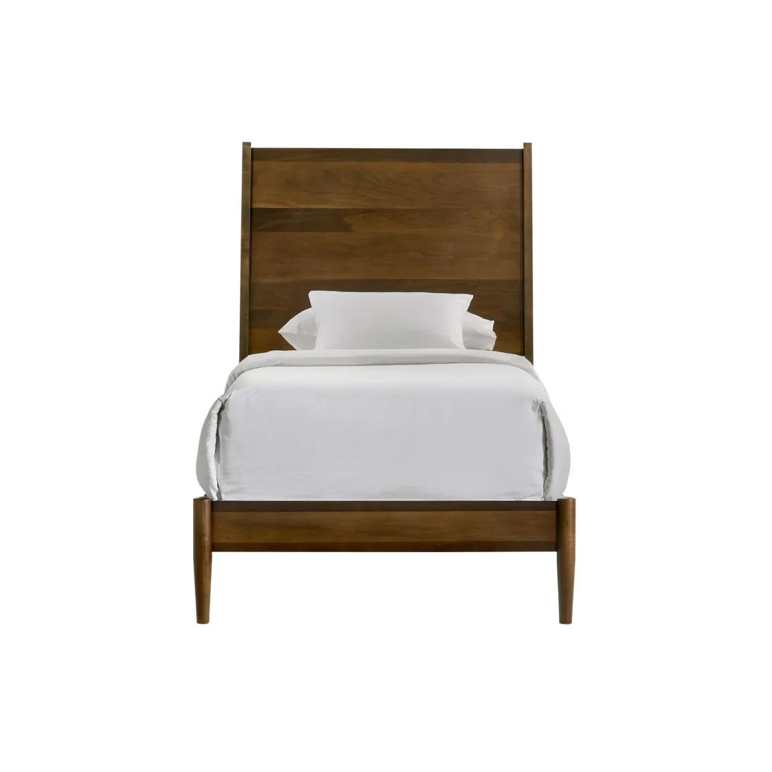 Mor Furniture Malibu Panel Bed, Dresser, Mirror & Nightstand In Walnut, Twin