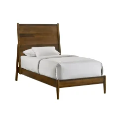 Mor Furniture Malibu Panel Bed, Dresser, Mirror & Nightstand In Walnut, Twin