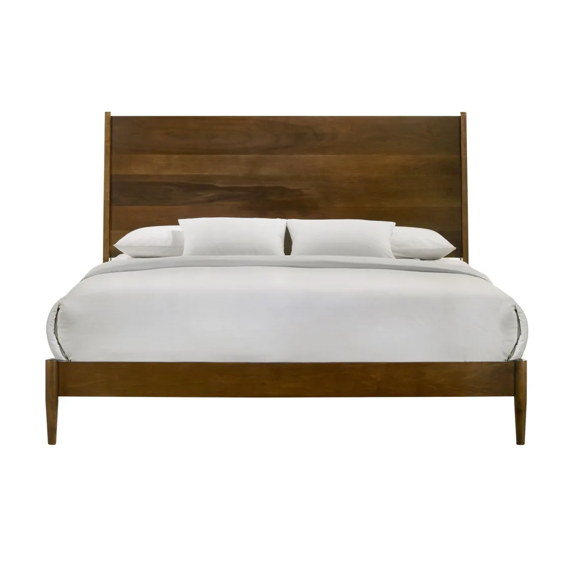 Mor Furniture Malibu Panel Bed, Dresser, Mirror & Nightstand In Walnut, Twin
