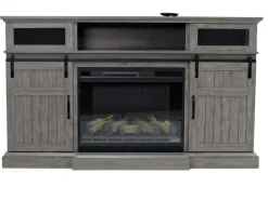 Mor Furniture Manning Bluetooth Console W/ Fireplace Insert In White, 68 Inch