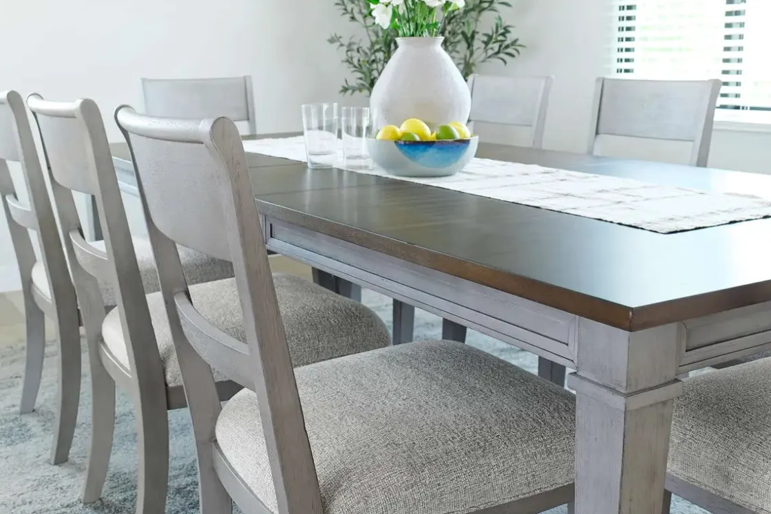 Mor Furniture Mariana Dining Table & 8 Chairs In Vintage Mocha